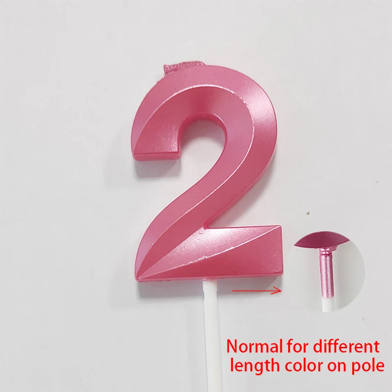 Creative Number Birthday Candles – Blue & Pink Opera House Style Cake Decorations for Parties