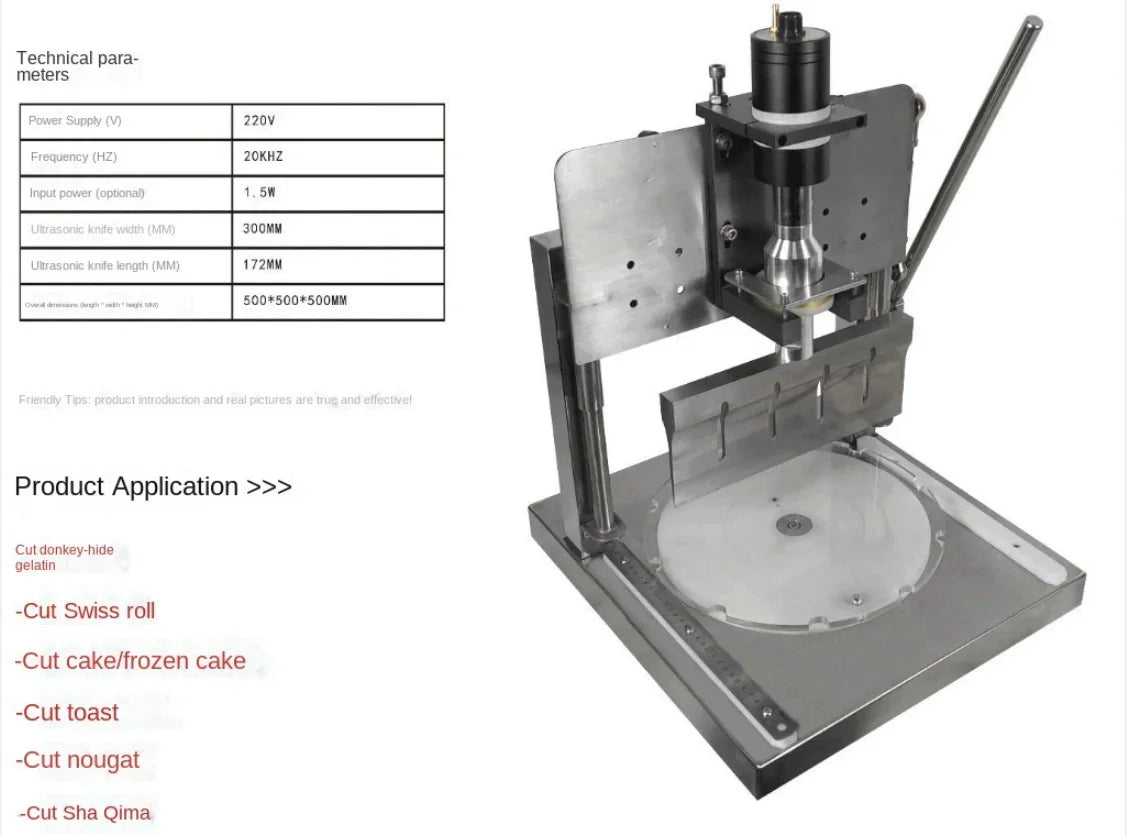Factory Supply Knife Cheese Cake Cutting Machine Bread Cake Slicer Ultrasonic slicing blade