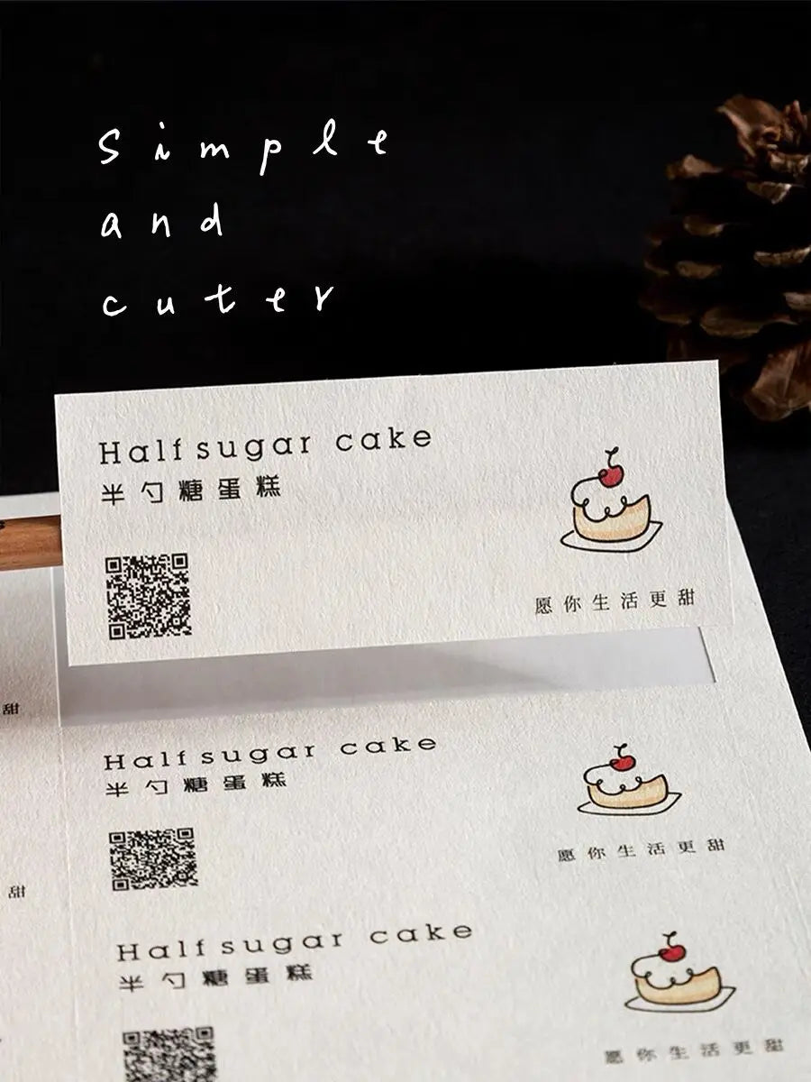 Custom Rough Texture Label Aesthetic Adhesive Stickers Personalized Logo Text Coffee Cake Baking Gift Packaging Product Sealing