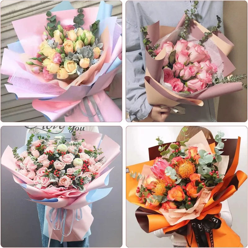 10pcs Tissue Paper Wrap Sheets (50×66cm) – Floral Bouquet & Gift Packaging for Wedding, Birthday & Crafts
