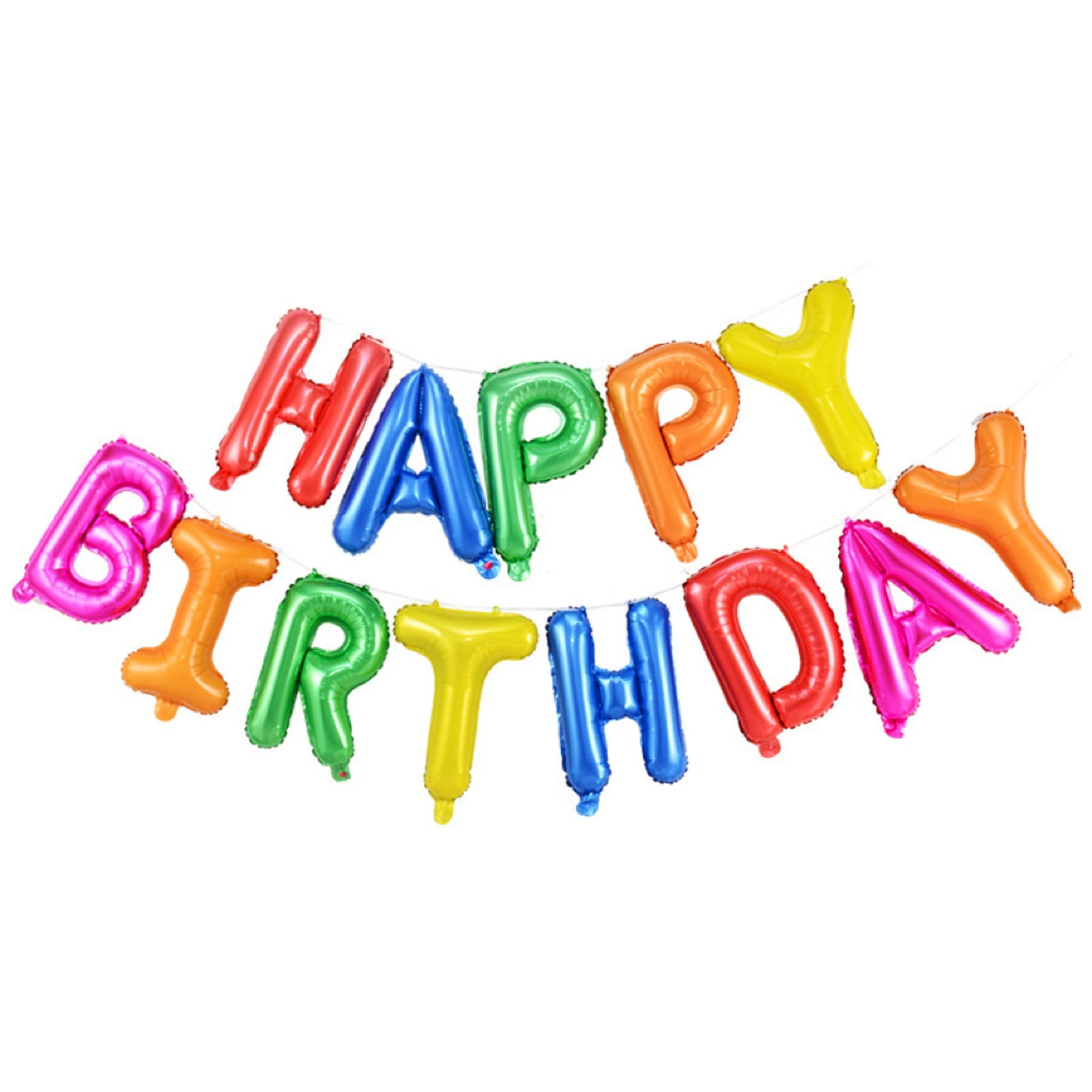13pcs Rose Gold Happy Birthday Balloons – Letter Foil Balloon Decoration Set
