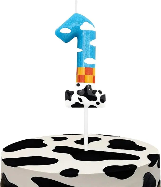Toy Inspire Game Story 7th Birthday Number Candles, Number 7 Candle Cake Toppers for Cartoon Story Themed Parties, 7th Birthday