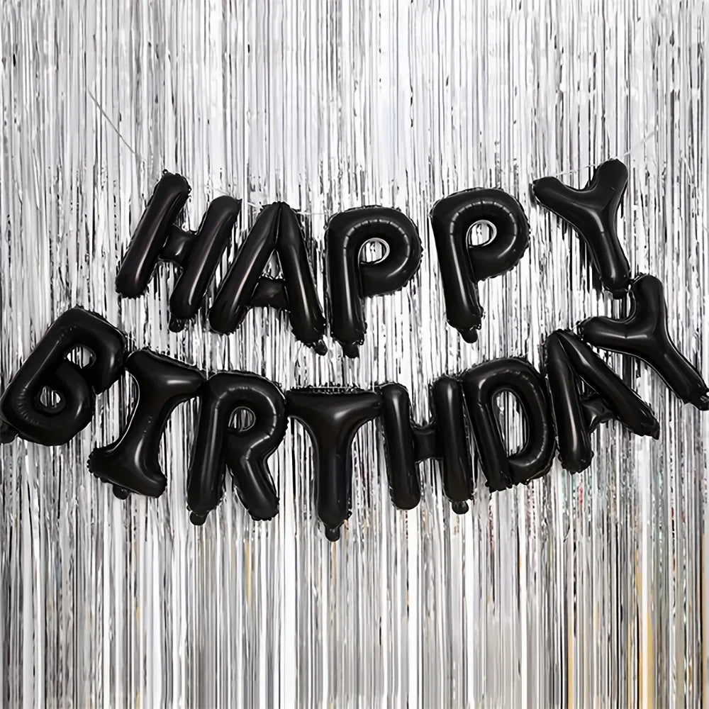 13pcs Birthday Letter Balloon Colored Morandi Color Balloons Set Happy Birthday Decoration Party Supplies