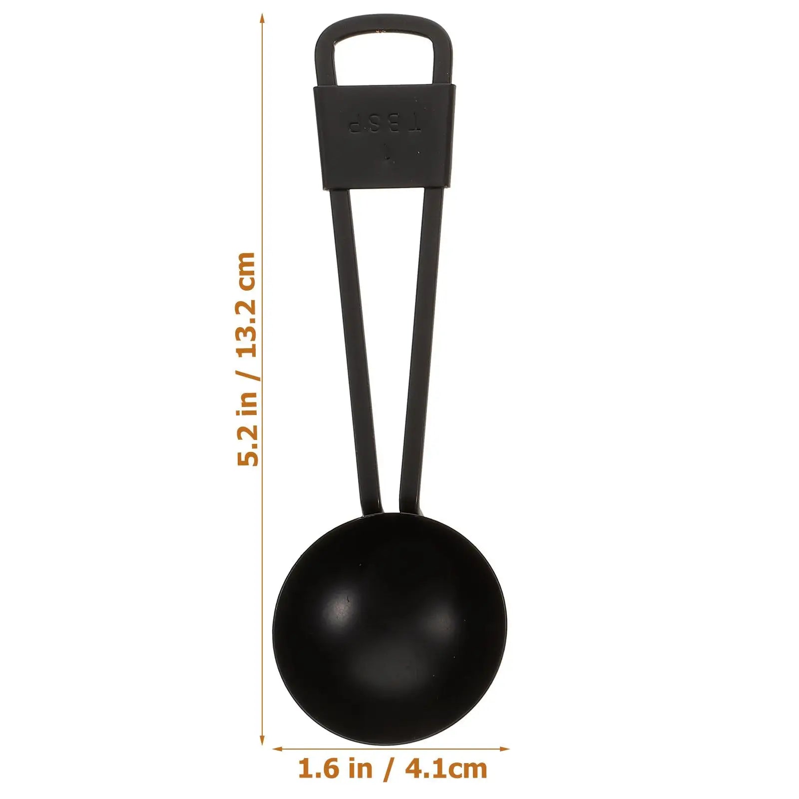 5 Pcs Measuring Spoon Set Black Stainless Steel Kitchen Tool Liquid Dry Ingredients Baking Measurement Nesting Stackable Safe