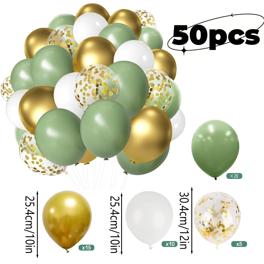 16pcs Black and Metallic Gold Balloons for Birthday Wedding Graduation Party Decorations