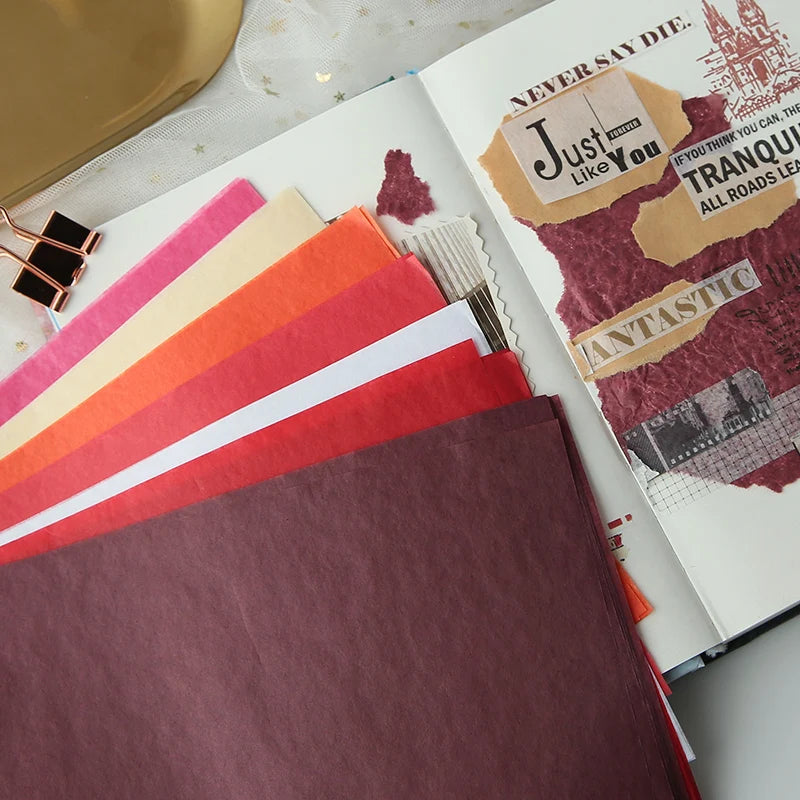 100 Sheets/bag 21X14cm Colorful Tissue A5 Wine Wrapping Papers DIY Folding Craft Paper Party Wedding Home Decor Packing Supplies