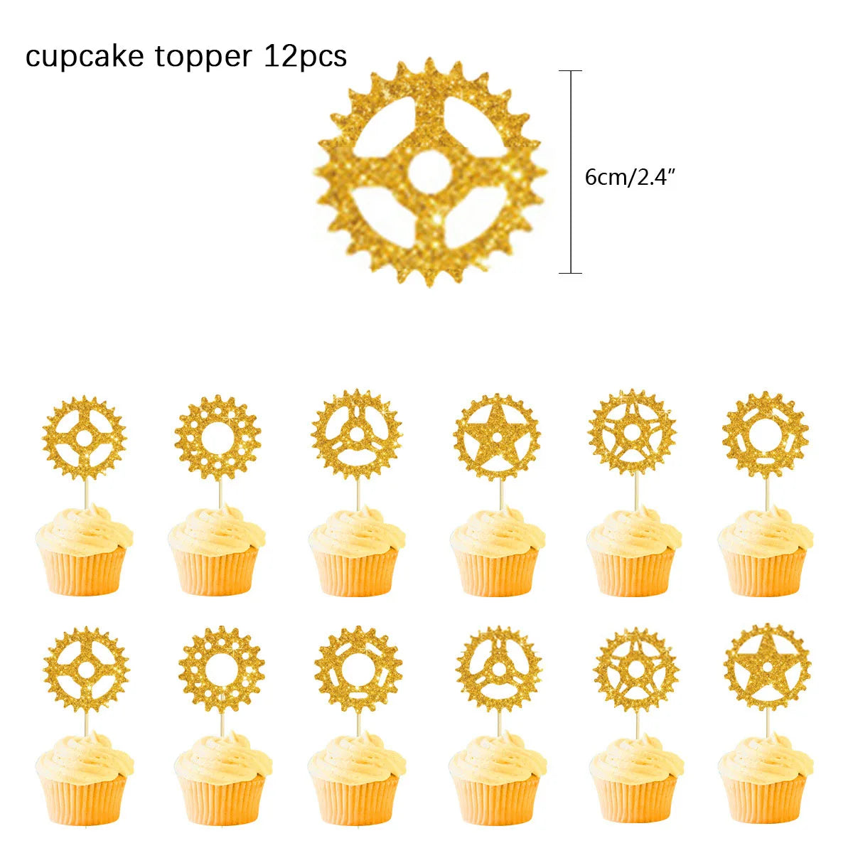 Bicycle Cake Topper Happy Birthday Partyy Supplies Banner Cake Cupcake Decorations for Kids Boy Girl Sport Themed Party Supplies