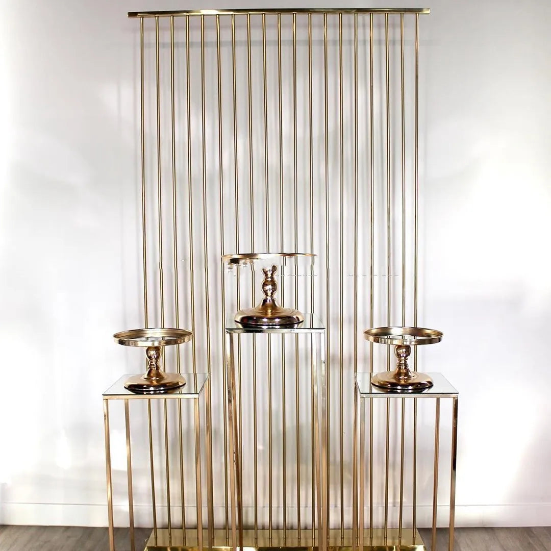Luxury Iron Screen Wedding Backdrops Party Supplies Background Decoration Frame Ornaments Cake Pillar Flower Plinth Metal Board