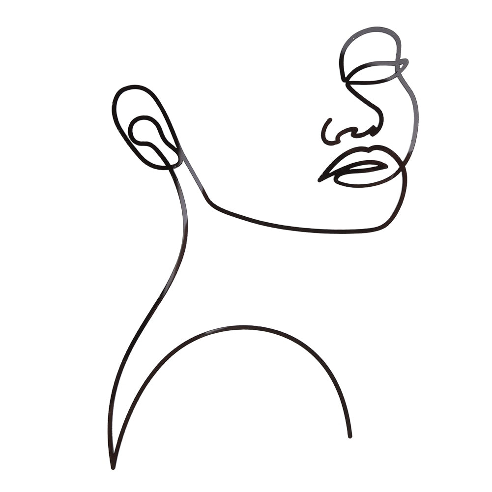 Acrylic Minimalist Art Lady Face Cake Topper Wedding Sexy Woman Girl Happy Birthday Cake Topper Party Supplies Cake Decorations