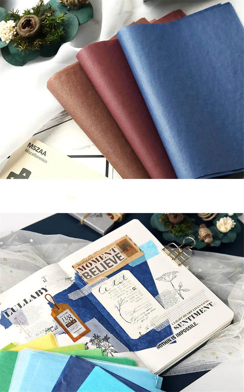 100 Sheets/bag 21X14cm Colorful Tissue A5 Wine Wrapping Papers DIY Folding Craft Paper Party Wedding Home Decor Packing Supplies