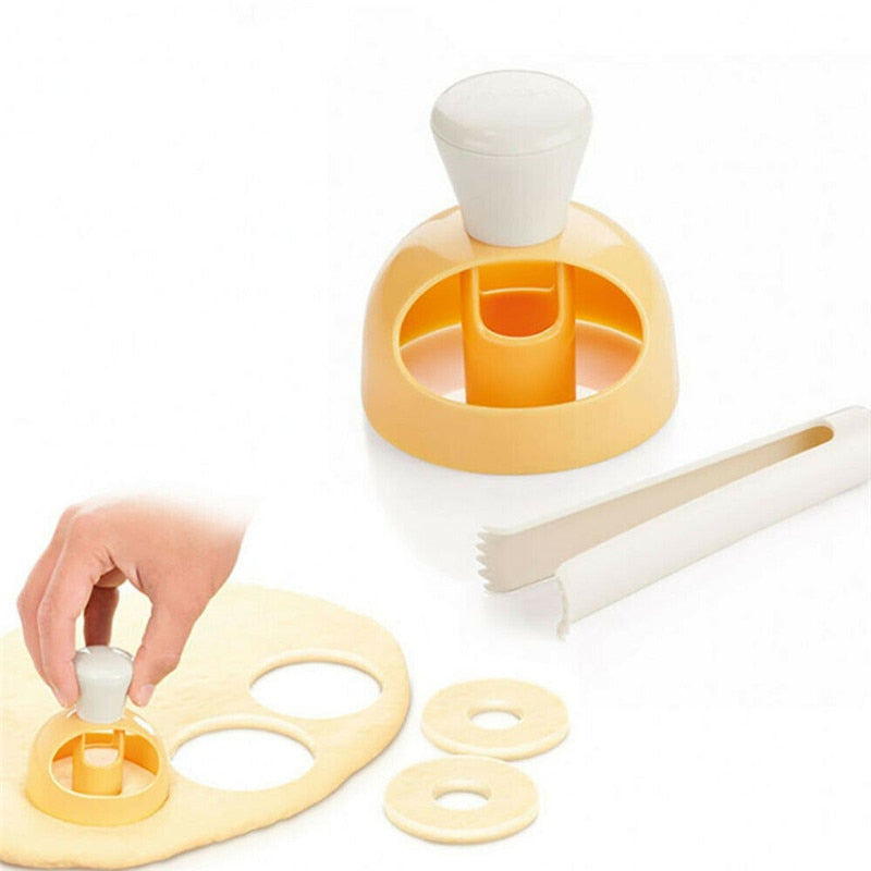 DIY Donut Mold Cake Decorating Tools Plastic Desserts Bread Cookie Cutter Dough Maker Baking Kitchen Bakeware Tools