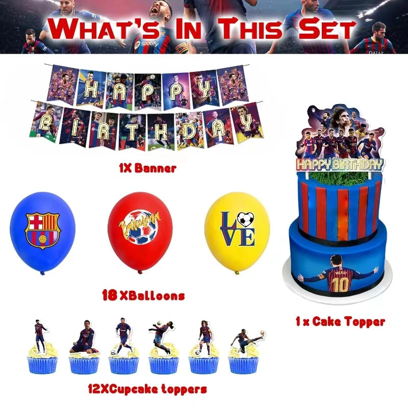Football Birthday Party Decoration Football Balloon Banner Backdrop Cake Supplies Soccer Star Banner Baby Shower