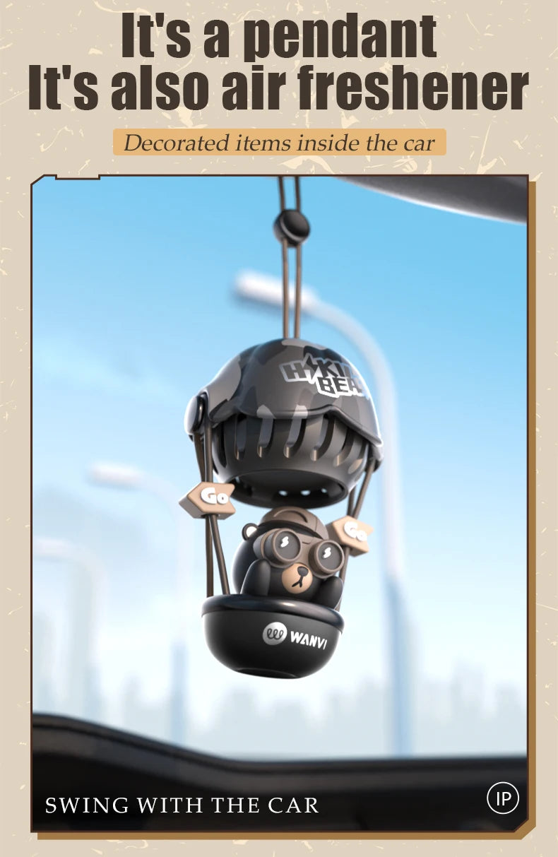 Balloon Bear car pendant hanging ornament decoration air freshener accessories fragrance perfume diffuser rearview mirror hanger