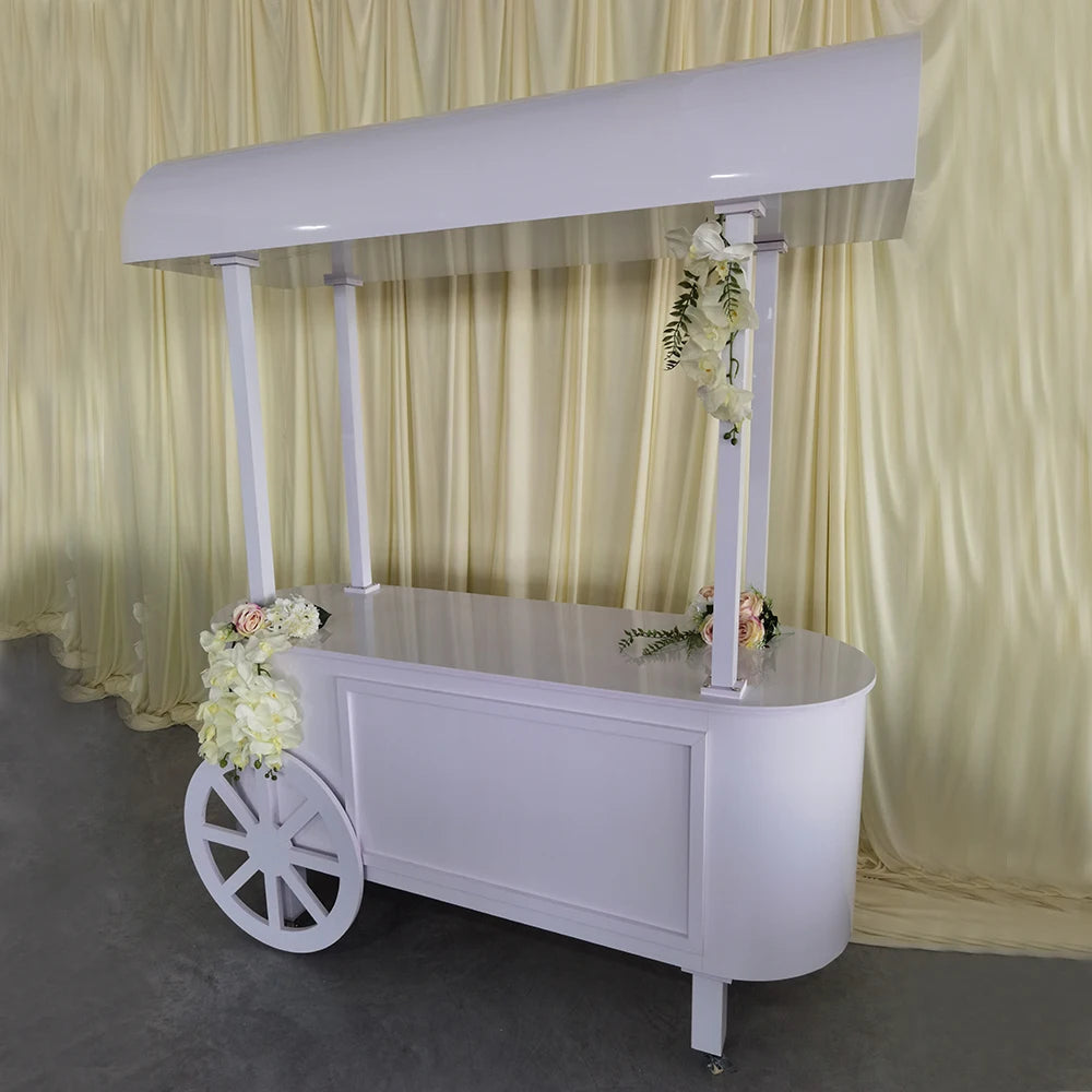 Hot Recommend Cake Candy Dessert Food Cart With Wheels Wedding Event Supplies Birthday Party Decoration