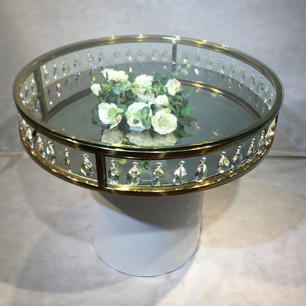 Top Quality Acrylic Stainless Steel Cake Table Designs Come Out With Crystal Supplies Table