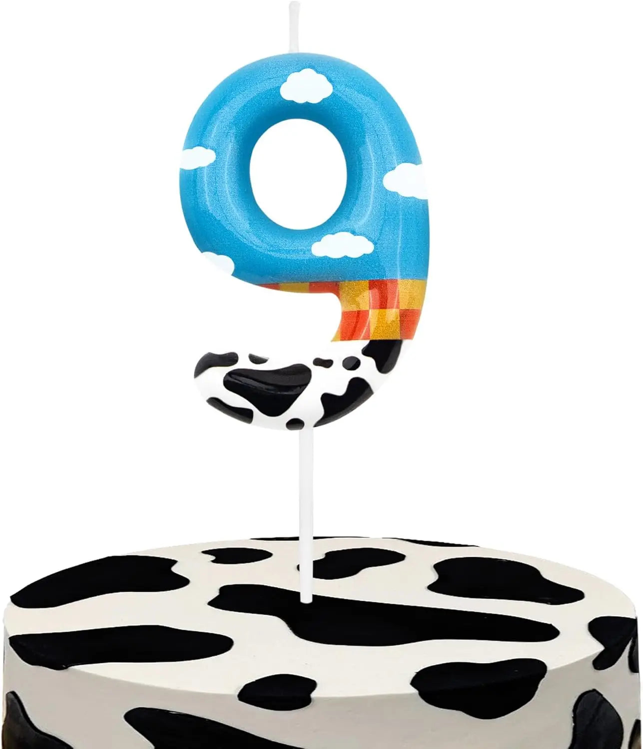 Toy Inspire Game Story 7th Birthday Number Candles, Number 7 Candle Cake Toppers for Cartoon Story Themed Parties, 7th Birthday