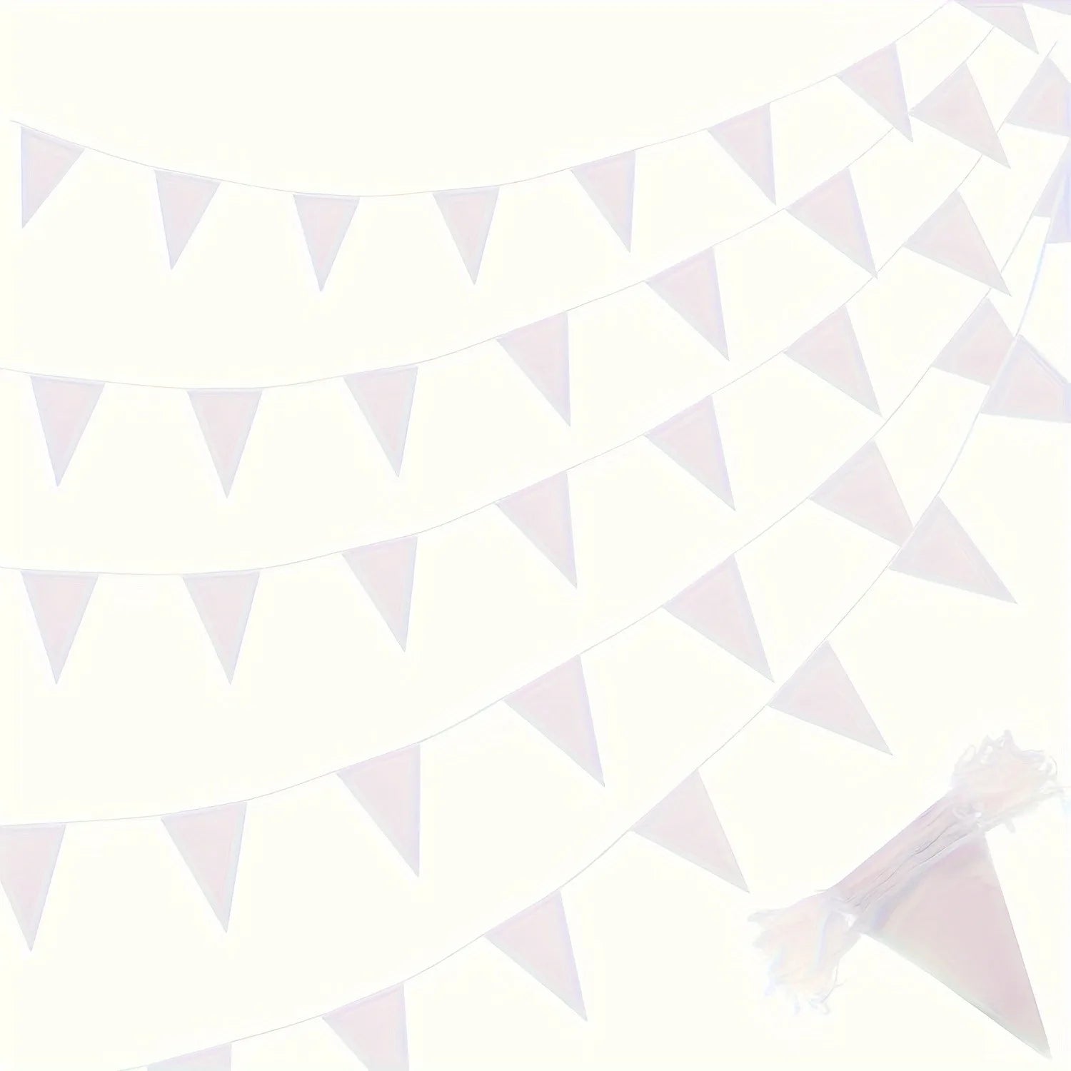 33 Ft Banners Flags String Triangle Bunting Pennant Garland for Grand Graduation Birthday Party Festival Celebration (Orange)