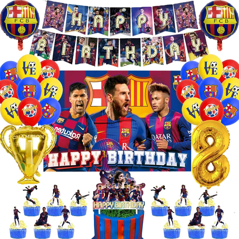 Football Birthday Party Decoration Football Balloon Banner Backdrop Cake Supplies Soccer Star Banner Baby Shower