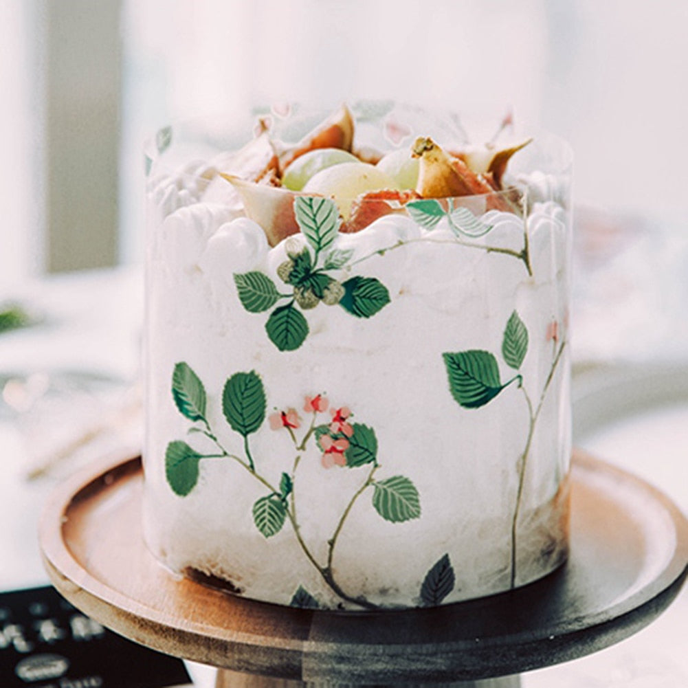 Transparent Cake Edge Collar Disposable Cake Decorating Collar Cake Surround Film Cake Fixed Decoration Convenient for Baking