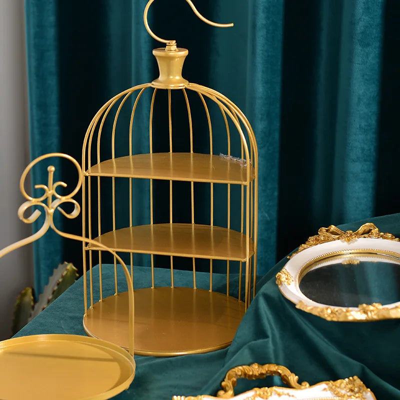 Luxury Cup cakes dessert gold cake stand set metal display stands supplies cake decorating tools