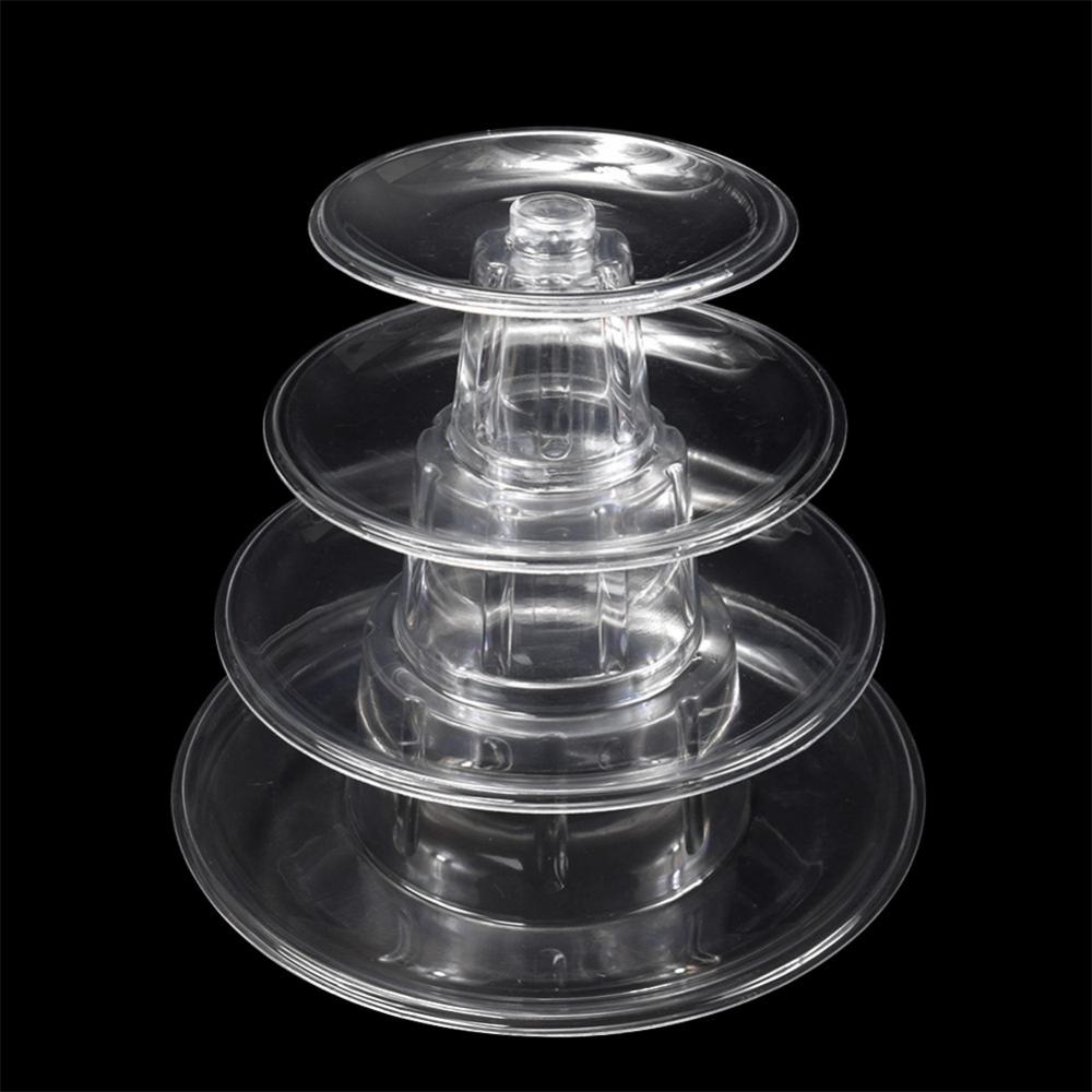 Transparent Round Macaron Tower Stand 6/4 Tiers Quality Macaroon Tower Stand Cake Display Rack Party Wedding Dessert Display