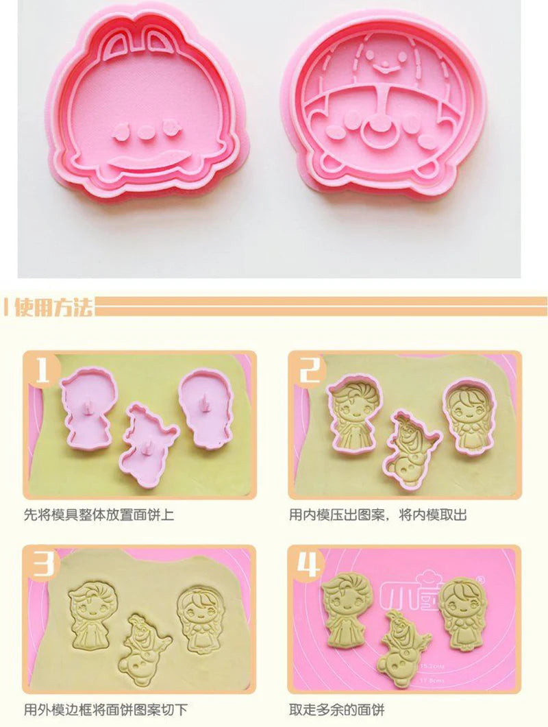 Disney Mickey Halloween Cookie Cutter Cute Anime Figure Biscuit Mould Candy Mold DIY Reusable Press Embosser Model Baking Tools
