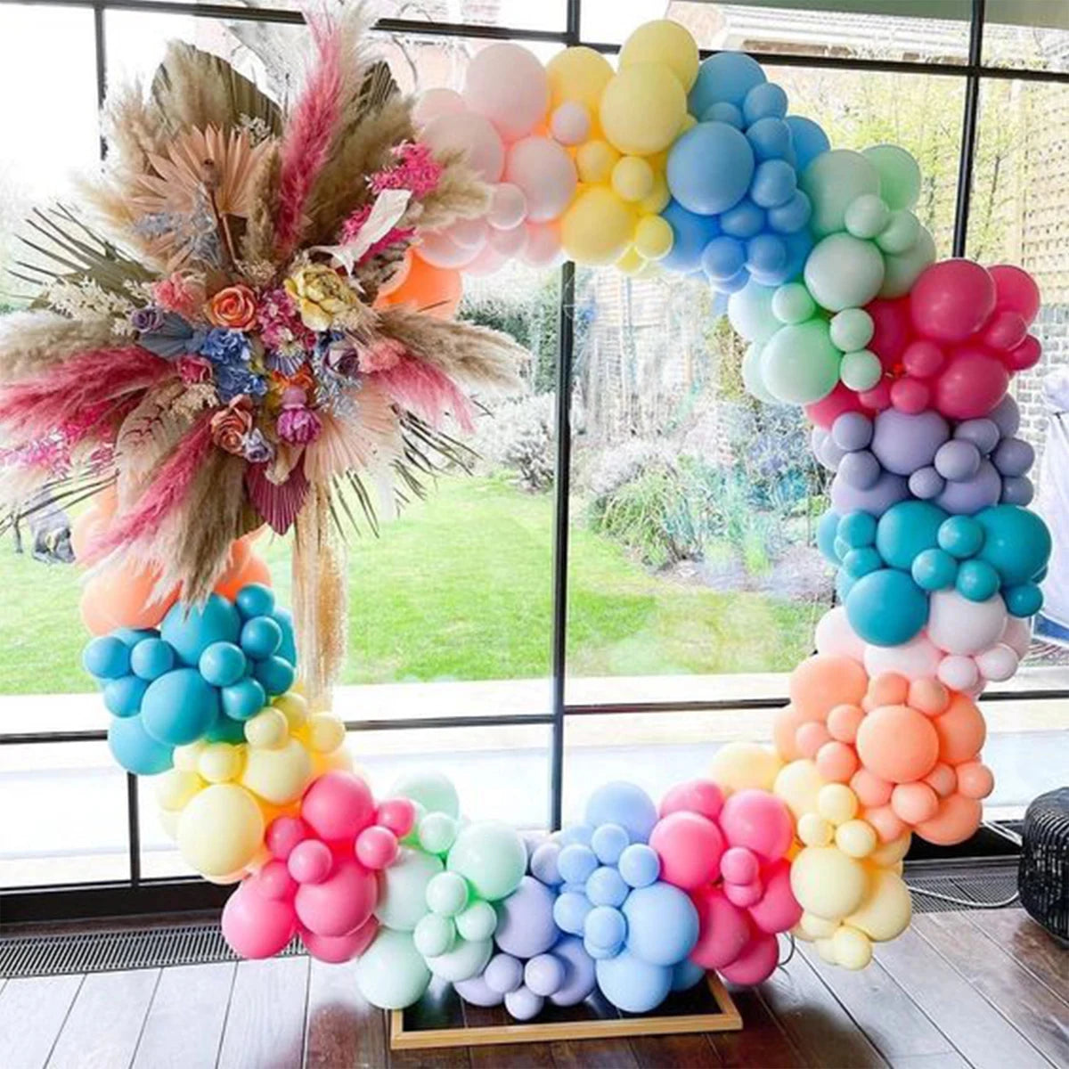 Plastic Balloon Arch Ring DIY Wreath Frame Holder Circle Ballon Stand Column Base Baby Shower Wedding Birthday Party Decor Kids