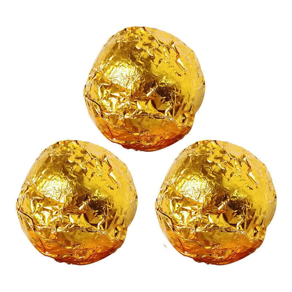 100pcs 8x8cm Aluminum Foil Wrapping Sheets – DIY Food Packaging for Chocolate & Candy