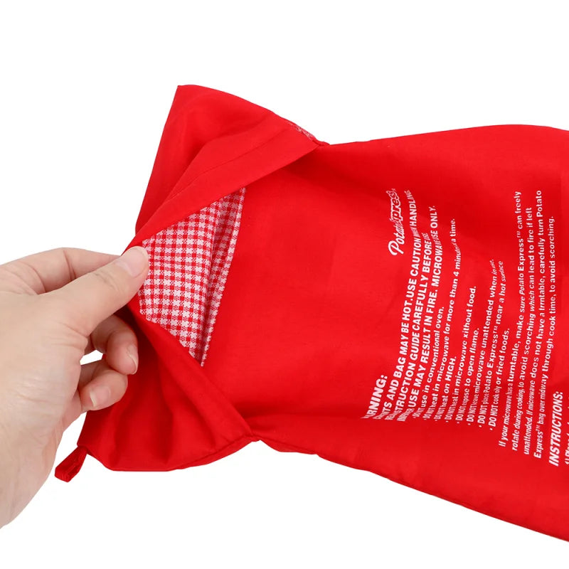 Microwave Baking Potatoes Bag Washable Cooker Bag Oven Steam Pocket Quick Baked Potatoes Rice Pocket Soil Bean Bag