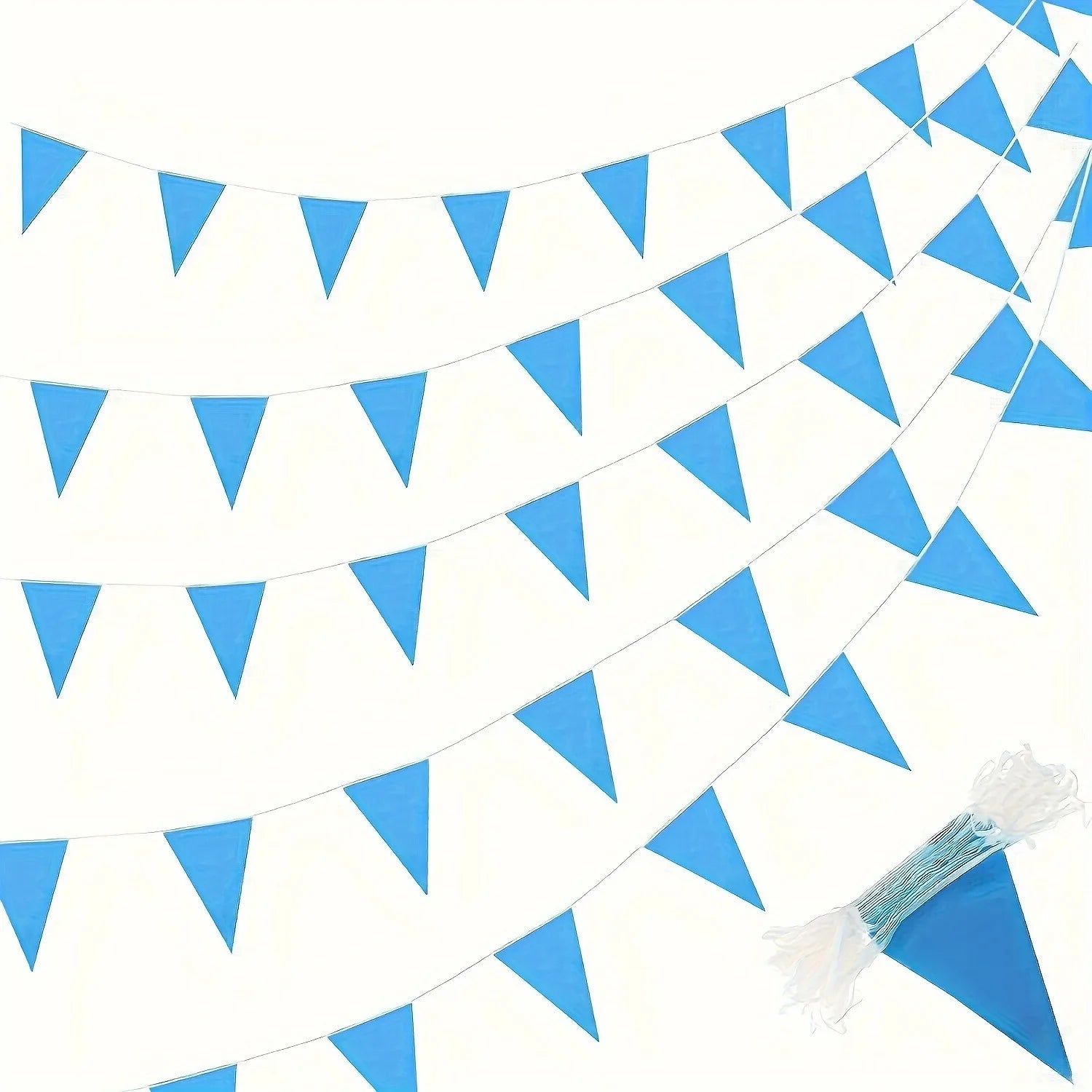 33 Ft Banners Flags String Triangle Bunting Pennant Garland for Grand Graduation Birthday Party Festival Celebration (Orange)
