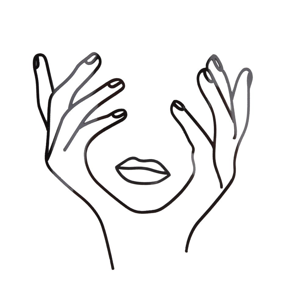 Acrylic Minimalist Art Lady Face Cake Topper Wedding Sexy Woman Girl Happy Birthday Cake Topper Party Supplies Cake Decorations