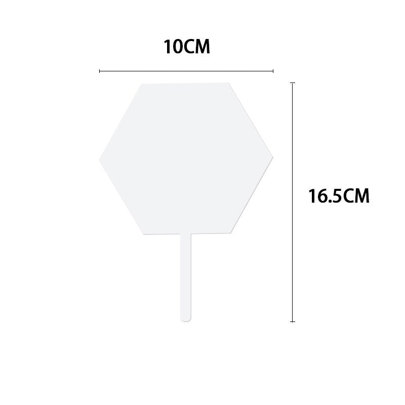 10Pcs Transparent Blank Acrylic Cake Toppers DIY Wedding Birthday Party Cupcake Insert Card Dessert Baking Cake Decorations Tool