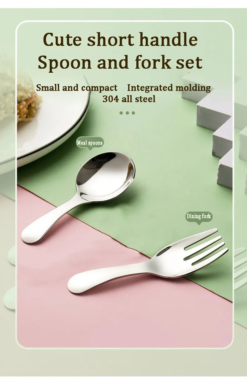 Outdoor Tourism 304 Stainless Steel Portable Tableware, CHILDREN&