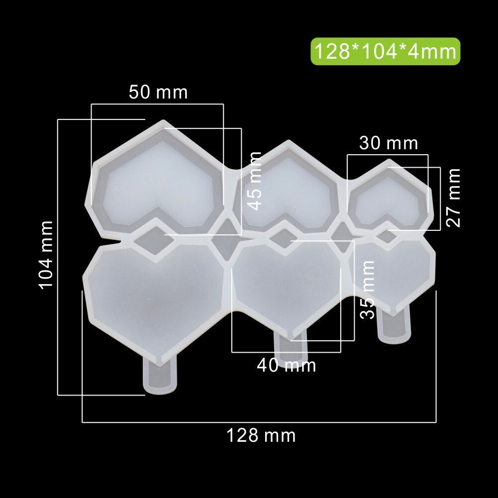 Round Love Star Silicone Mold – DIY Epoxy, Chocolate, Lollipop & Cake Decorating Mold