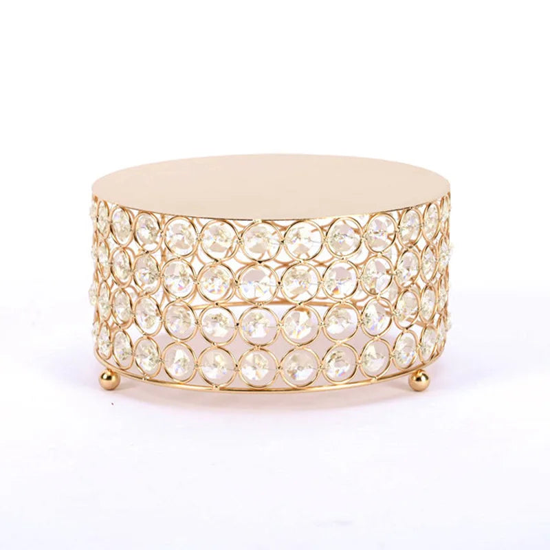 crystal Cake Stand Set Gold Luxury metal gold Cake Stands Wedding Supplies