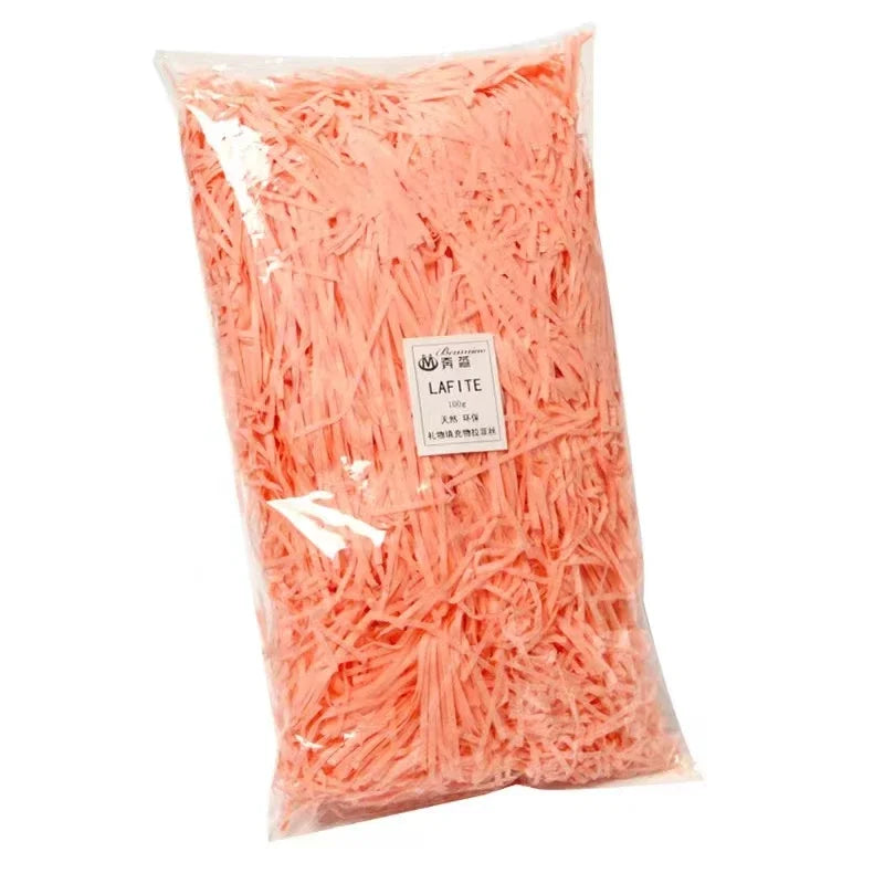 20g/50g Glitter Raffia Paper Shreds – Decorative Filler for Gift Packing, Baskets & Christmas Hampers