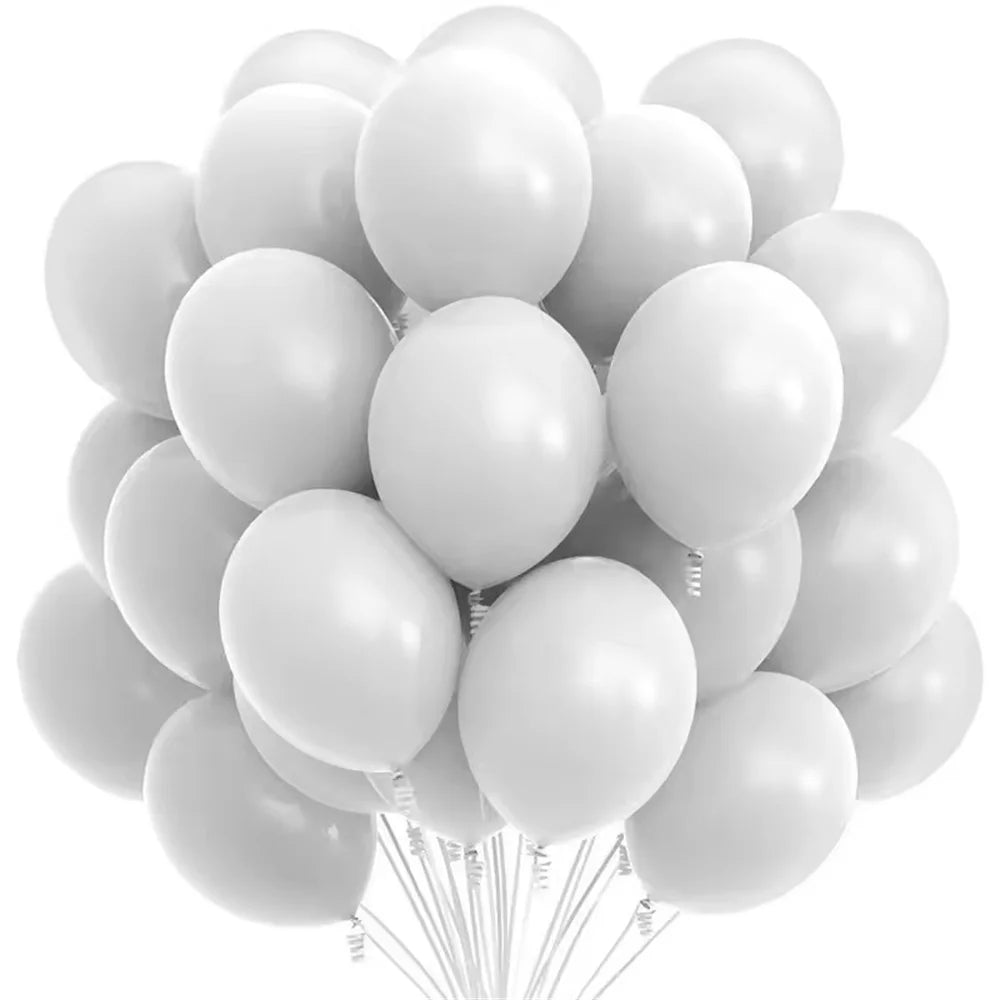 Black & White Matte Latex Balloons – 5/10/12 Inch Round Balloons for Birthday, Wedding & Baby Shower
