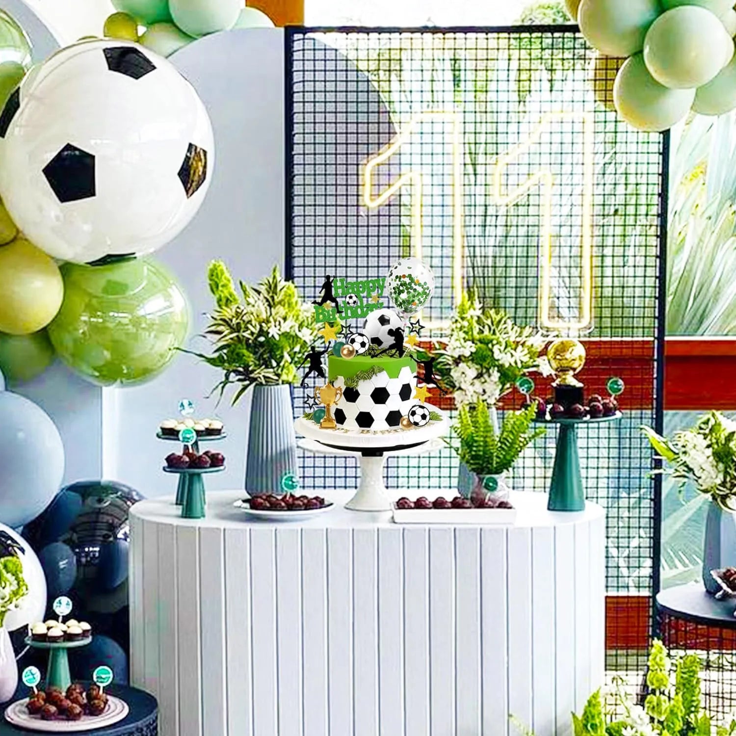 37 PCS Sports Cake Toppers Sports Cake Decoration with Soccer Football Baseball Basketball Tennis Golf for Boys Men Sports Theme