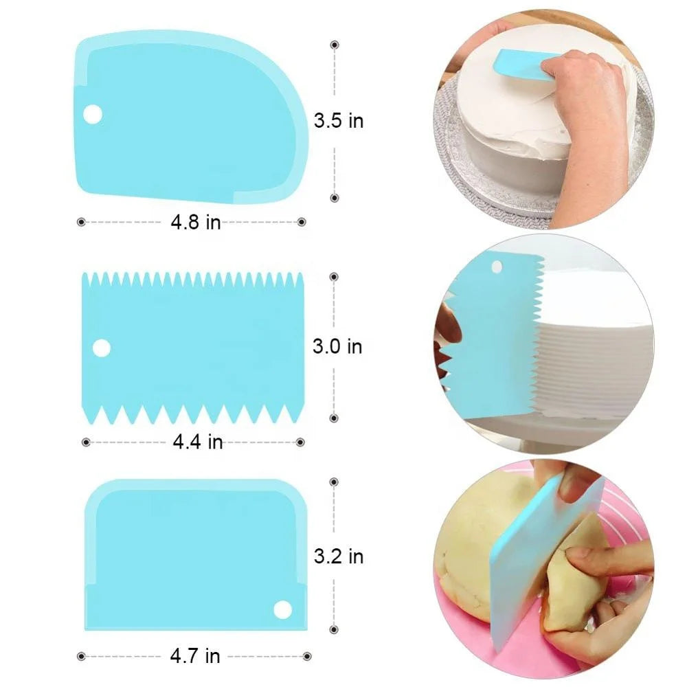 easy use 220 pcs cake decorating supplies baking tools set with nozzles tips turntable cake decorating tools
