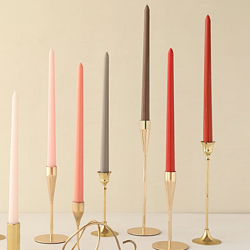 4pcs Gradient Taper Candles – Dripless & Smokeless Long Rod Candles for Home Decor & Events
