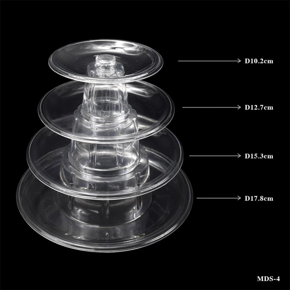 Transparent Round Macaron Tower Stand 6/4 Tiers Quality Macaroon Tower Stand Cake Display Rack Party Wedding Dessert Display