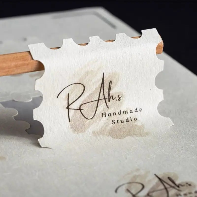 Custom Rough Texture Label Aesthetic Adhesive Stickers Personalized Logo Text Coffee Cake Baking Gift Packaging Product Sealing