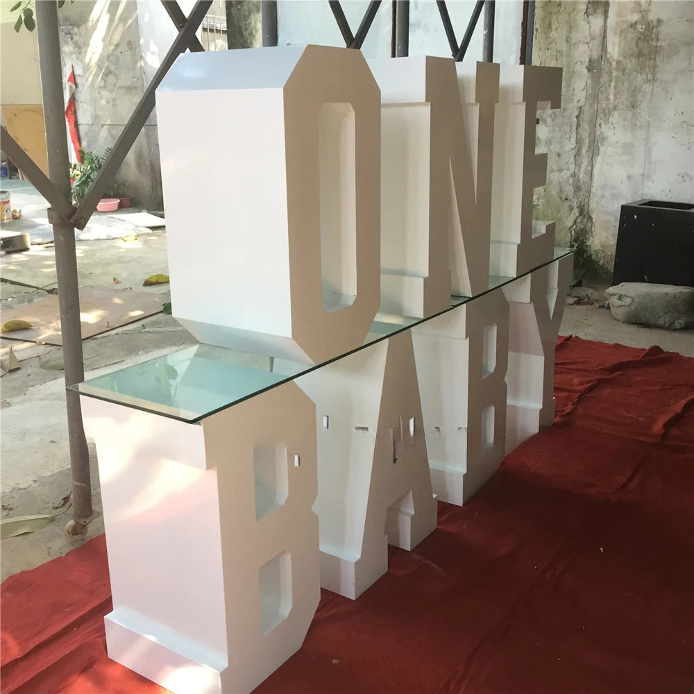 baby shower cake table ONE letter table dining tables for birthday party decorations / supplies