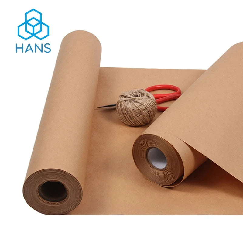 Kraft Paper Roll – Brown Wrapping Paper for Gifts, Crafts, Shipping & Floor Covering (100% Recycled)