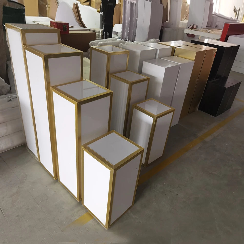 pedestal round pillar Cylinder party supplies display stand cake wedding decoration arch backdrop stand table gold plinth