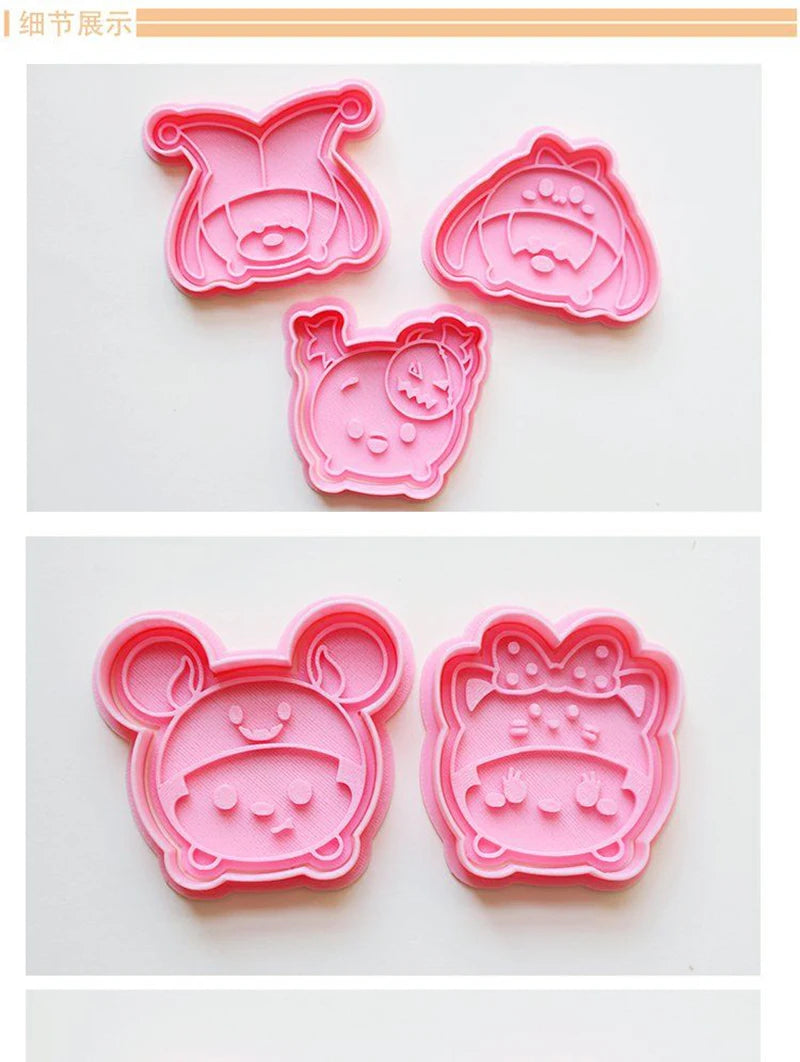 Disney Mickey Halloween Cookie Cutter Cute Anime Figure Biscuit Mould Candy Mold DIY Reusable Press Embosser Model Baking Tools
