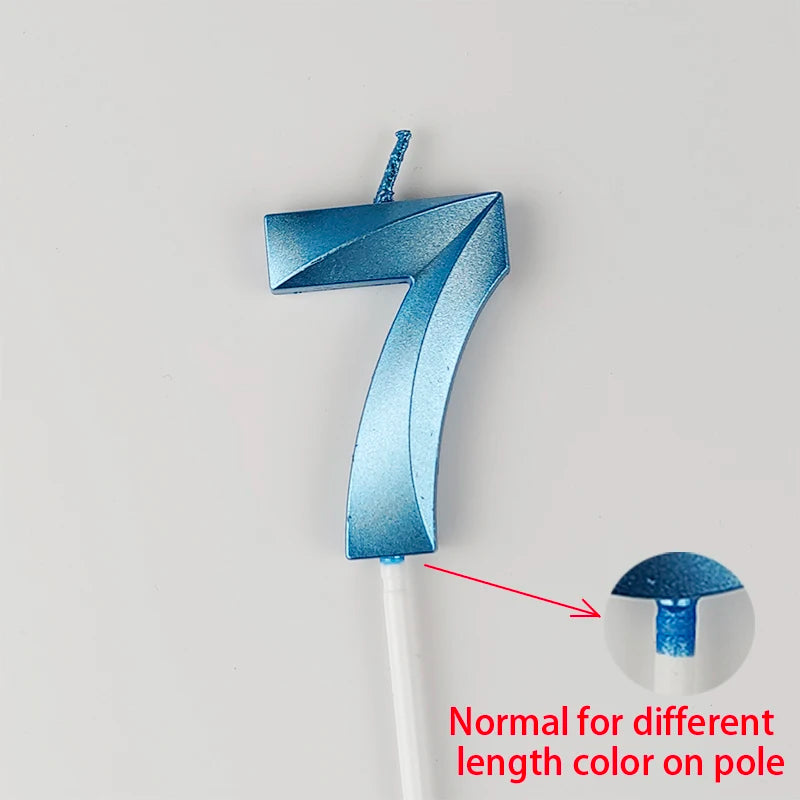Creative Number Birthday Candles – Blue & Pink Opera House Style Cake Decorations for Parties