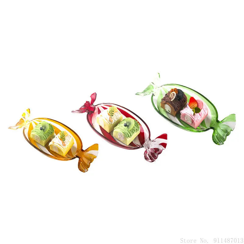 1pc European candy shaped dinner plate tableware household kitchen restaurant supplies snacks fruit Dim sum dessert Cake plate