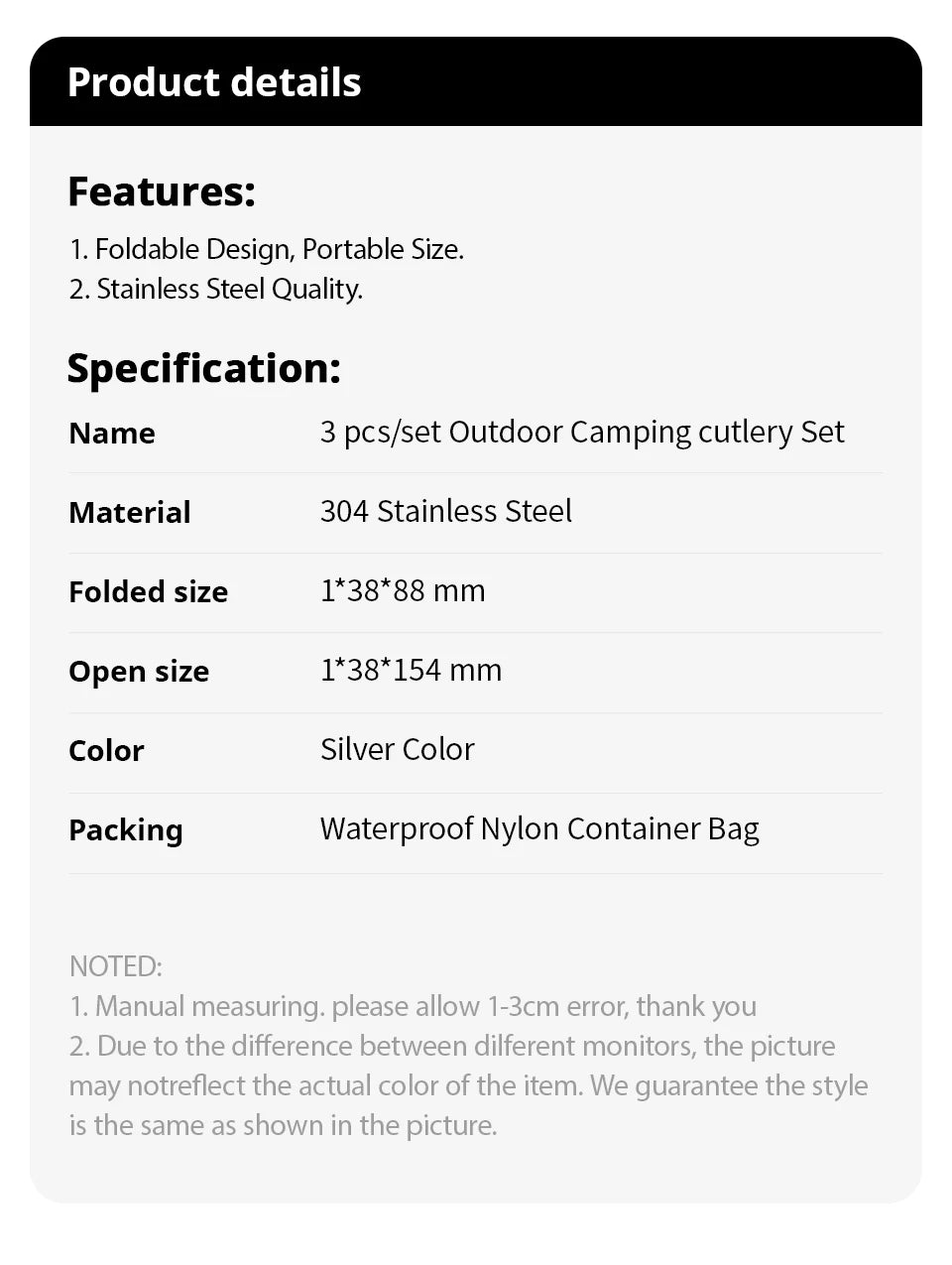 Camping Fork Spoon Outdoor Tableware Foldable Ultralight Stainless Steel Set Of Dishes For Camping Outdoor Cooking