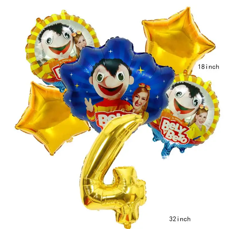 Bely Y Beto Balloon Birthday Party Decoration Wedding Boy Game Decor Supply Glod 32inch Ballon Baby Shower